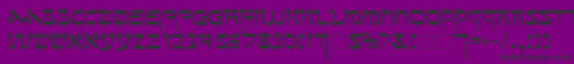 SeferAh Font – Black Fonts on Purple Background