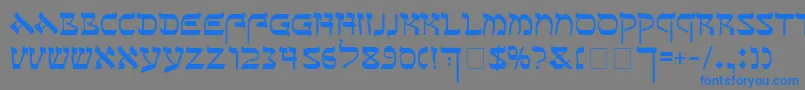 Шрифт SeferAh – синие шрифты на сером фоне