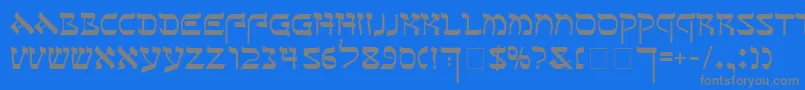 SeferAh Font – Gray Fonts on Blue Background
