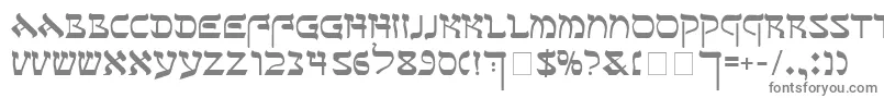 SeferAh-Schriftart – Graue Schriften auf weißem Hintergrund