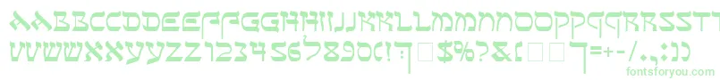 SeferAh Font – Green Fonts on White Background
