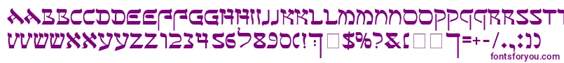 SeferAh Font – Purple Fonts on White Background