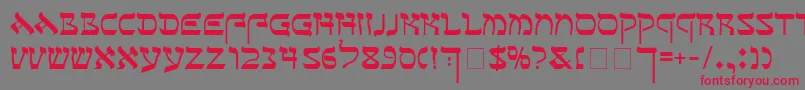 Шрифт SeferAh – красные шрифты на сером фоне