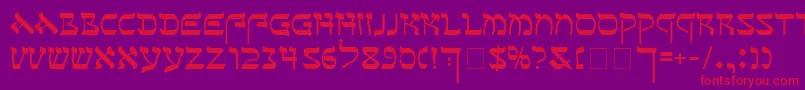 SeferAh Font – Red Fonts on Purple Background