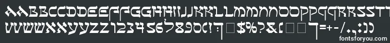 SeferAh-Schriftart – Weiße Schriften