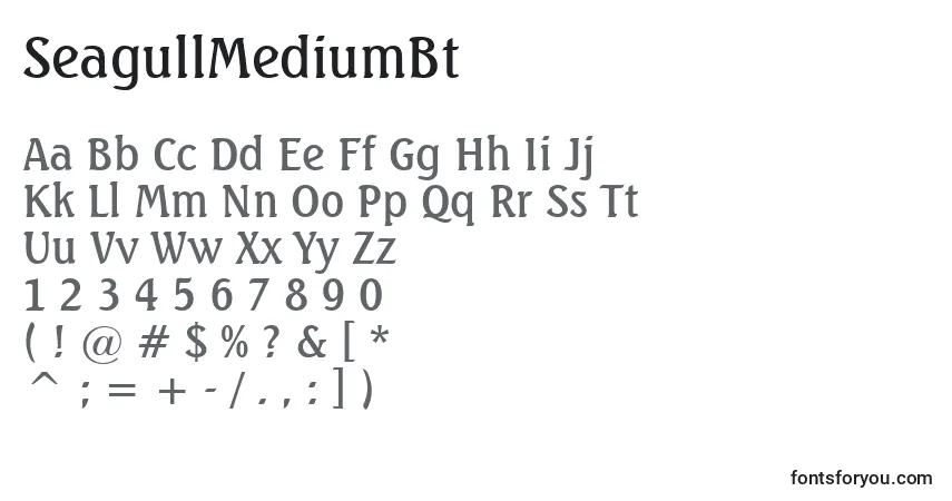 Шрифт SeagullMediumBt – алфавит, цифры, специальные символы