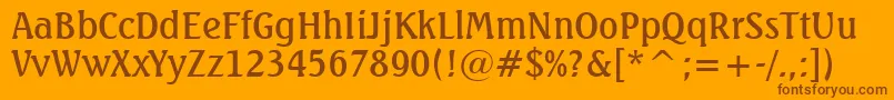 SeagullMediumBt Font – Brown Fonts on Orange Background
