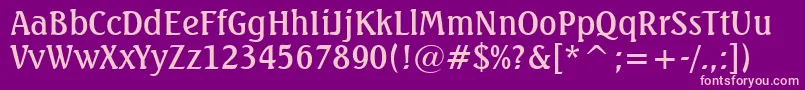 SeagullMediumBt Font – Pink Fonts on Purple Background