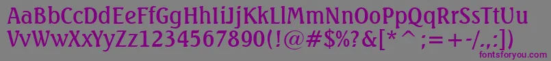 SeagullMediumBt Font – Purple Fonts on Gray Background