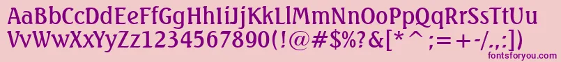 SeagullMediumBt Font – Purple Fonts on Pink Background