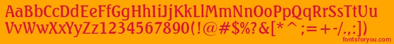 SeagullMediumBt Font – Red Fonts on Orange Background