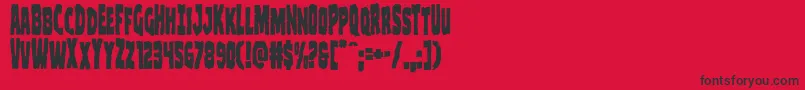 Clubberlangcond Font – Black Fonts on Red Background