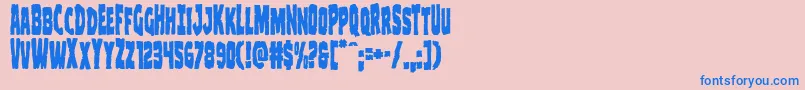 Clubberlangcond Font – Blue Fonts on Pink Background