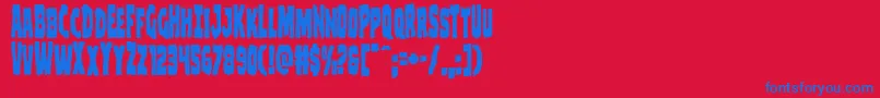 Clubberlangcond Font – Blue Fonts on Red Background