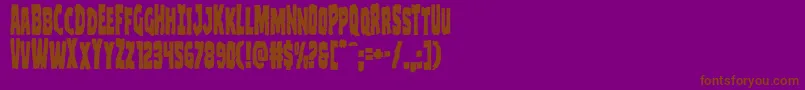 Clubberlangcond Font – Brown Fonts on Purple Background