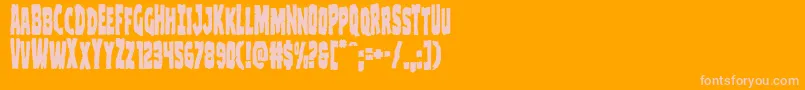 Clubberlangcond Font – Pink Fonts on Orange Background