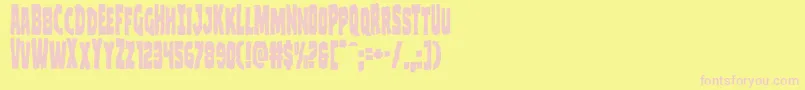 Clubberlangcond Font – Pink Fonts on Yellow Background