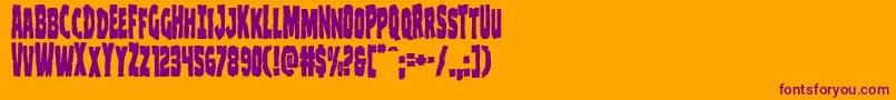 Clubberlangcond Font – Purple Fonts on Orange Background