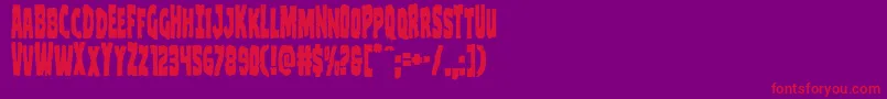 Clubberlangcond Font – Red Fonts on Purple Background