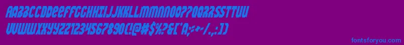 Warnationcondital Font – Blue Fonts on Purple Background