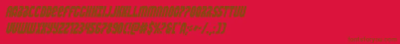 Warnationcondital Font – Brown Fonts on Red Background