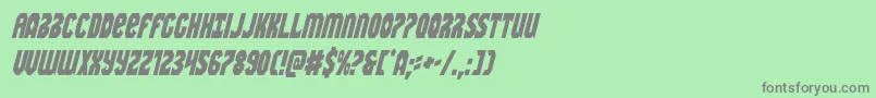 Warnationcondital Font – Gray Fonts on Green Background