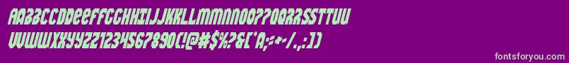 Warnationcondital Font – Green Fonts on Purple Background