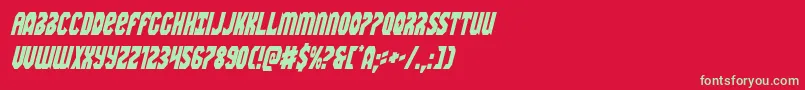 Warnationcondital Font – Green Fonts on Red Background