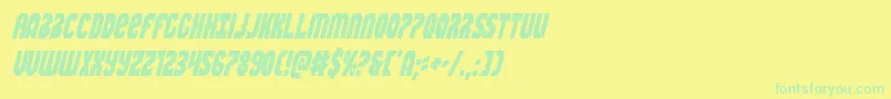 Warnationcondital Font – Green Fonts on Yellow Background