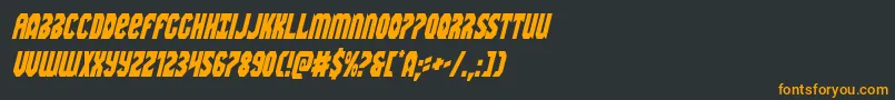 Warnationcondital Font – Orange Fonts on Black Background