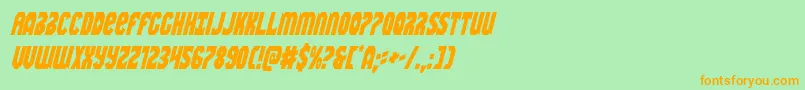 Warnationcondital Font – Orange Fonts on Green Background