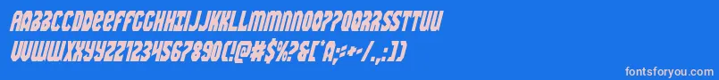 Warnationcondital Font – Pink Fonts on Blue Background