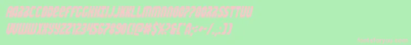 Warnationcondital Font – Pink Fonts on Green Background