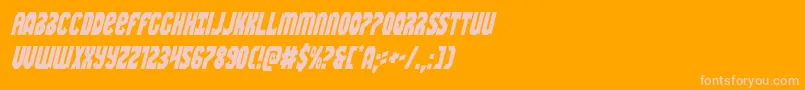 Warnationcondital Font – Pink Fonts on Orange Background