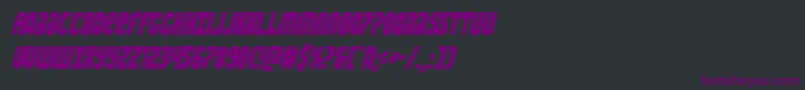 Warnationcondital Font – Purple Fonts on Black Background