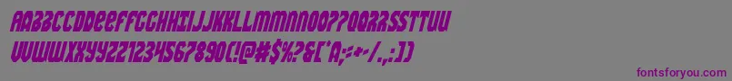 Warnationcondital Font – Purple Fonts on Gray Background