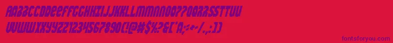 Warnationcondital Font – Purple Fonts on Red Background