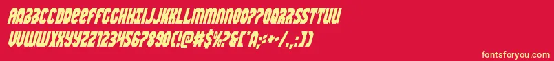 Warnationcondital Font – Yellow Fonts on Red Background