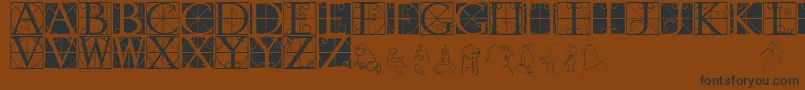fuente Rodgauheads – Fuentes Negras Sobre Fondo Marrón