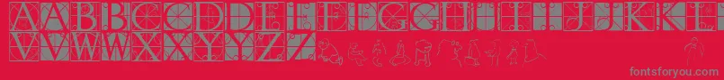Rodgauheads Font – Gray Fonts on Red Background