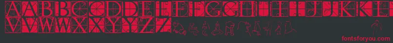Rodgauheads Font – Red Fonts on Black Background