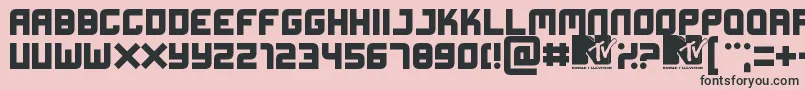 Xifiction Font – Black Fonts on Pink Background