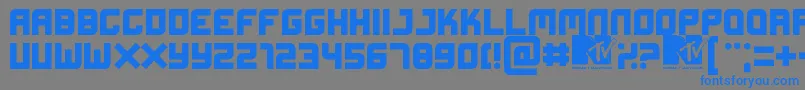 Xifiction Font – Blue Fonts on Gray Background