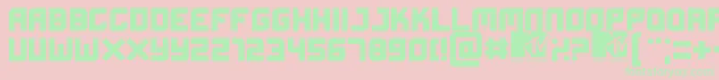 Xifiction Font – Green Fonts on Pink Background