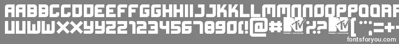 フォントXifiction – 灰色の背景に白い文字