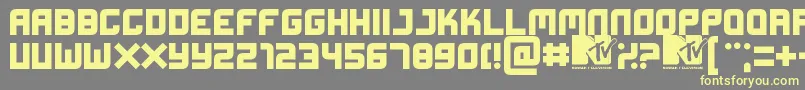 Xifiction Font – Yellow Fonts on Gray Background