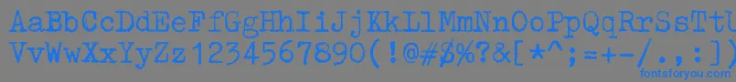 ZaiTriumphtypewriter Font – Blue Fonts on Gray Background