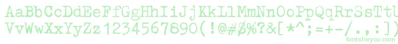 Шрифт ZaiTriumphtypewriter – зелёные шрифты на белом фоне