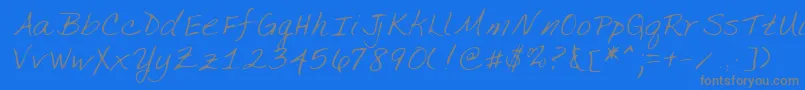 Lehn134 Font – Gray Fonts on Blue Background