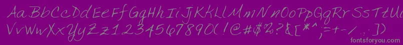 Lehn134-Schriftart – Graue Schriften auf violettem Hintergrund